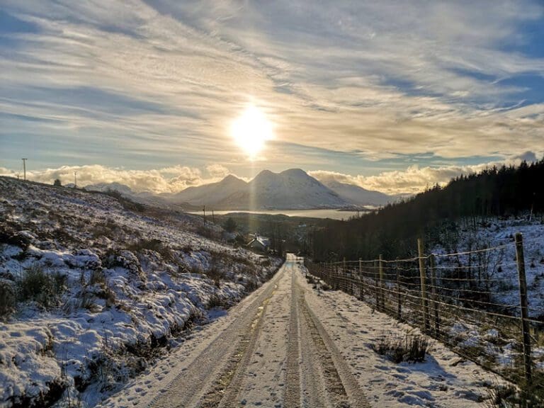 snowy day raasay